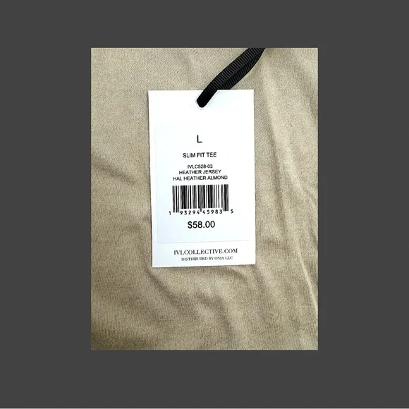 IVL Women’s Slim Fit Beige Minimalist Short Sleeve T-Shirt Sz L - Picture 14 of 16